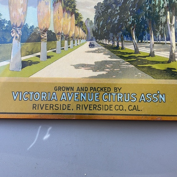Avenue Orange Crate label Riverside County California Victoria Euclid Avenue - Picture 2 of 5